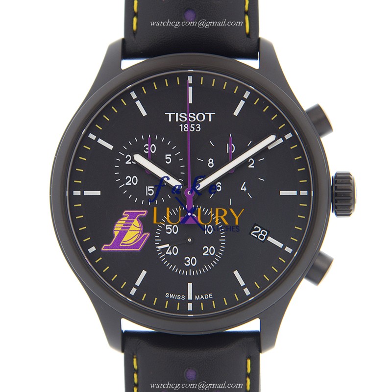 T116.617.36.051.03 - Tissot Chrono XL Replica Watch - Quartz - Black Dial Black Leather - Luxury Replica Watch
