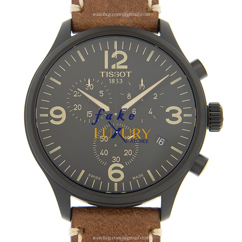 Tissot T116.617.36.057.00 T-SPORT Quartz Steel Brown Leather Watch Replica Watch - Luxury Replica Watch