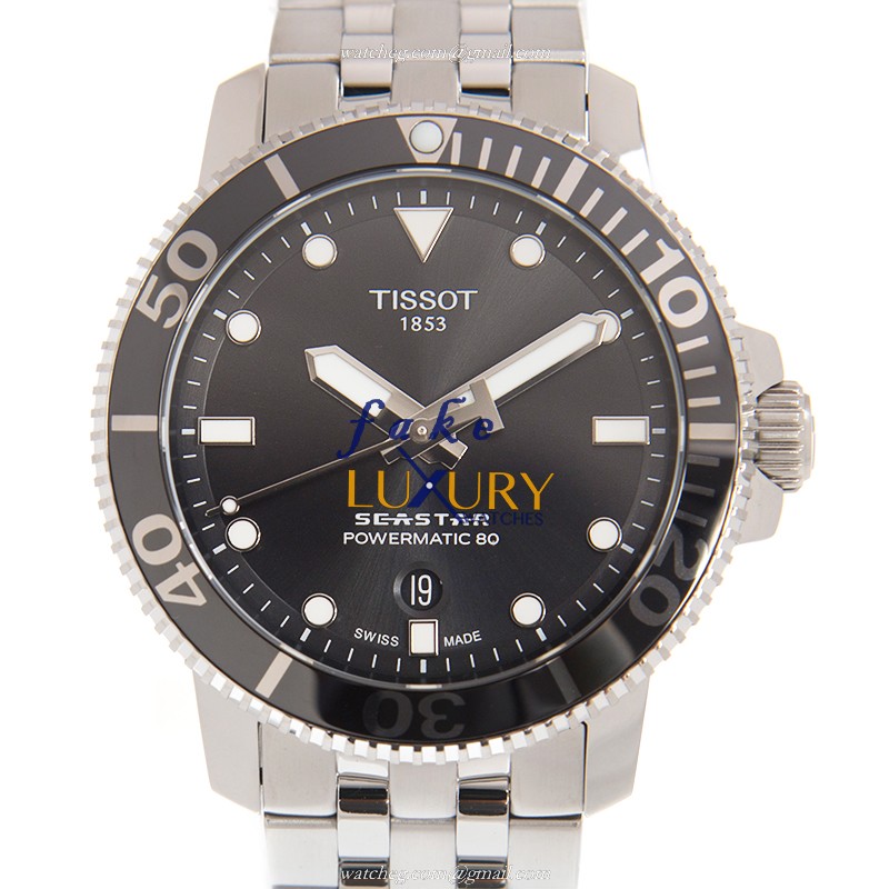 Tissot SEASTAR 1000 T120.407.11.051.00 Replica Watch With Automatic Movement, Black Dial, Steel - Luxury Replica Watch