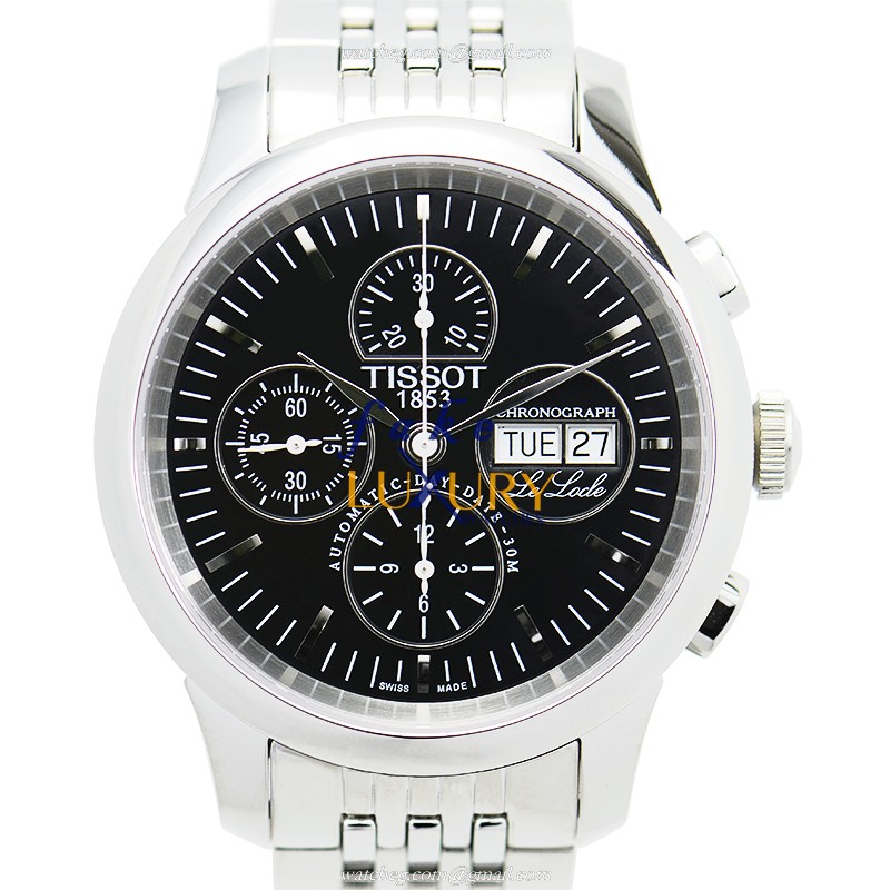 T41.1.387.51 - Tissot Le Locle Replica Watch - Automatic - Black Dial Silver Strap - Luxury Replica Watch