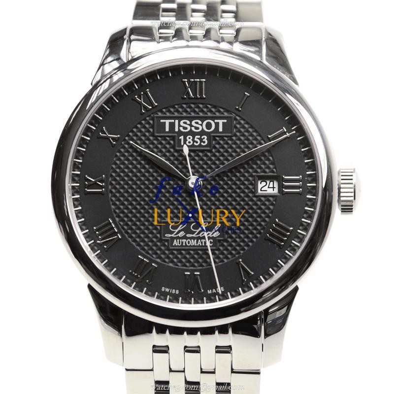 Tissot T41.1.483.53 Replica Watch, Automatic, Black Dial, Stainless Steel Case, Silver Bracelet - Luxury Replica Watch