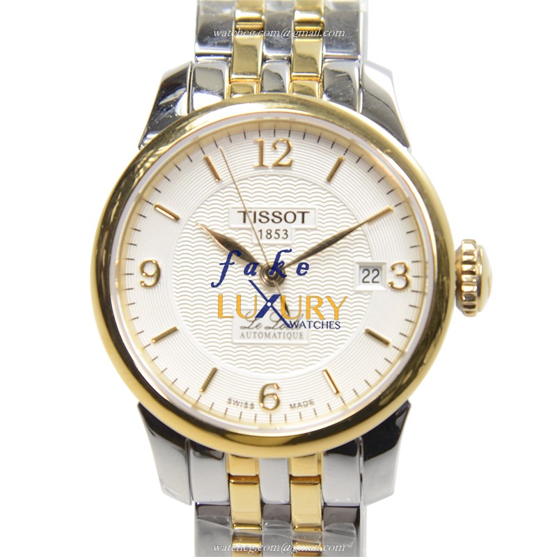 Tissot T41.2.183.34 T-Classic Automatic Replica Watch, White Dial, Stainless Steel Bracelet, 25.3mm - Luxury Replica Watch