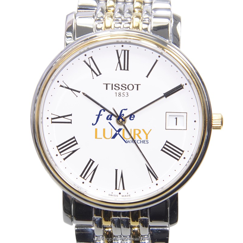 Tissot T52.2.481.13 T-Classic Quartz Stainless Steel White Dial Silver Bracelet Replica Watch - Luxury Replica Watch