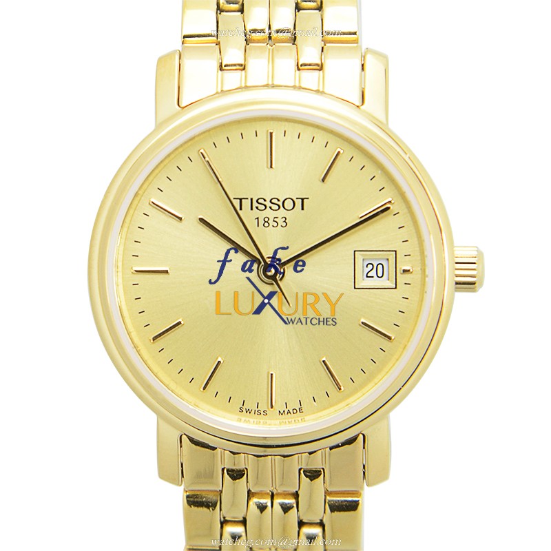 Tissot T52.5.281.21 T-Classic Replica Watch - Quartz - Gold Dial - Steel Case - 24mm - Luxury Replica Watch