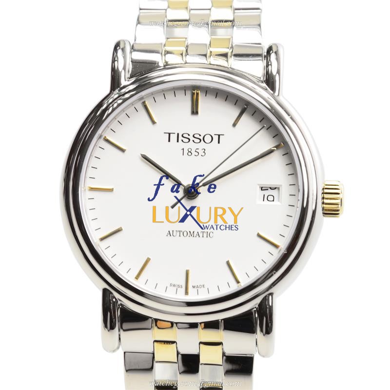 Tissot T95.2.483.31 T-Classic Automatic Silver Dial Gold Stainless Steel Replica Watch - Luxury Replica Watch