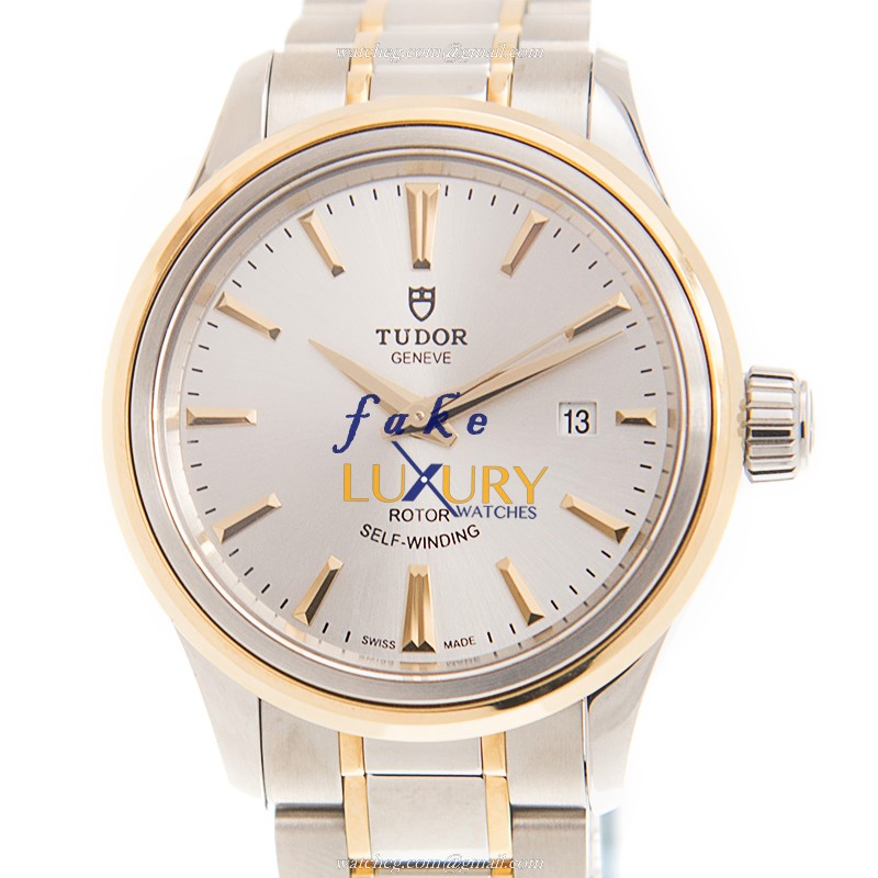 Tudor 12103-65013-SV Automatic 18kt Gold & Steel Case - Silver Dial Replica Watch - Luxury Replica Watch