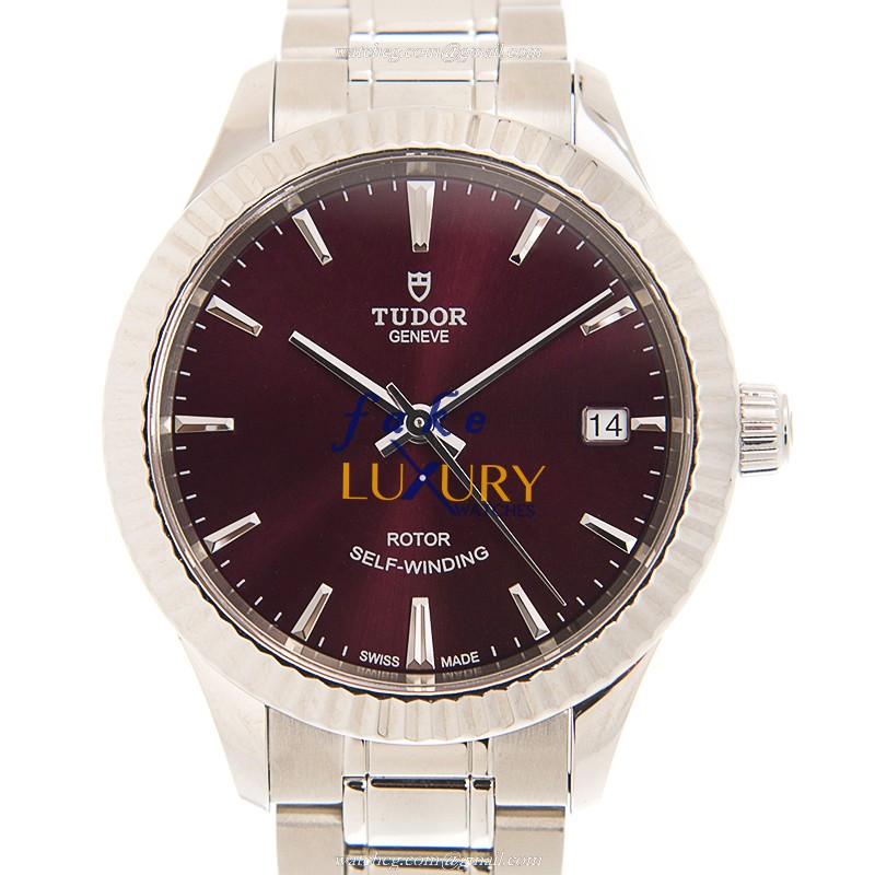 Tudor 12310-65030-PUR Luxury Replica Watch, Automatic, Deep Purple Dial, Silver Stainless Steel Case - Luxury Replica Watch
