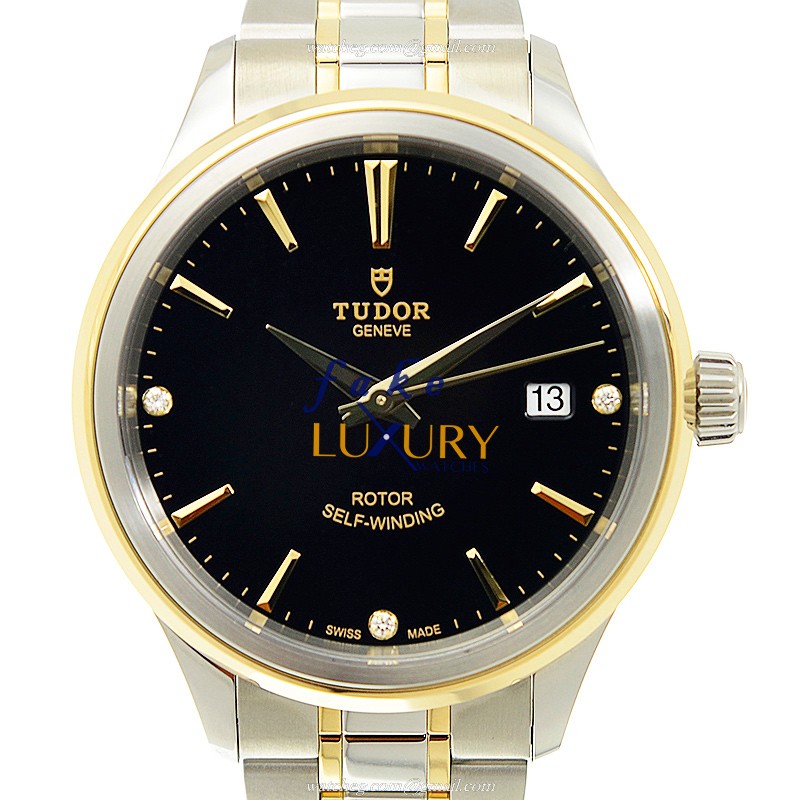 Tudor 12503-65053-369DI-BK Automatic Gold & Steel Replica Watch, Swiss Movement, Black Dial - Luxury Replica Watch