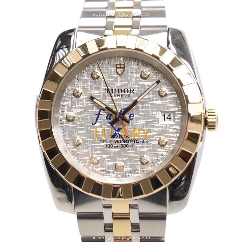 Tudor 21013-62583-10DI-SVCL CLASSIQUE Automatic Gold & Steel Replica Watch, Automatic, Silver Dial - Luxury Replica Watch
