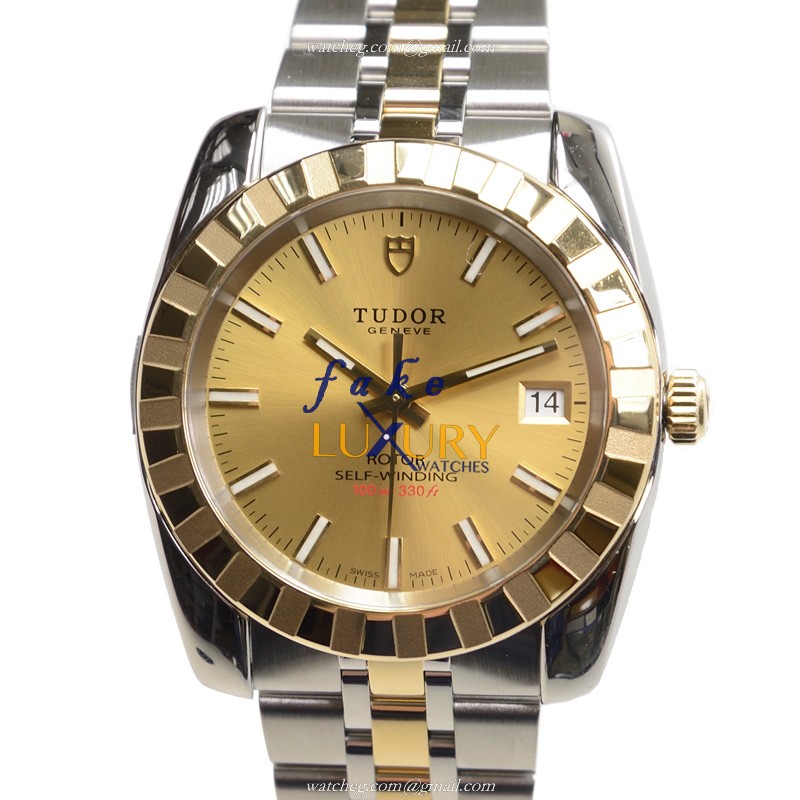 Tudor 21013-62583-CH CLASSIQUE Automatic | 18kt Gold & Steel | Replica Watch - Luxury Replica Watch