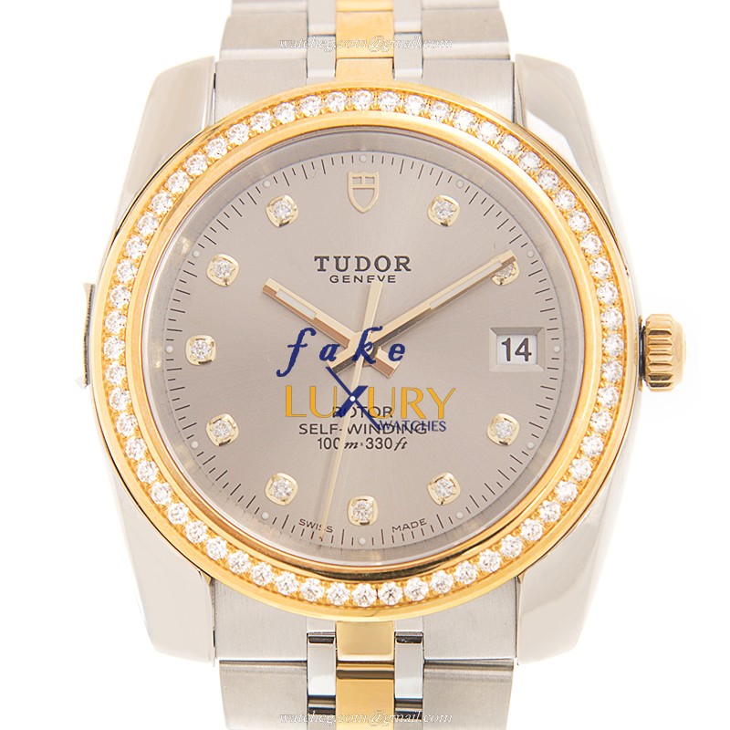 Tudor 21023-62583-10DI-GY CLASSIC - Automatic - 18kt Gold & Diamond - Replica Watch - Luxury Replica Watch