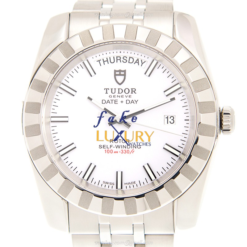 Tudor 23010-62110-WT CLASSIC Automatic Steel | White Dial Silver Strap Replica Watch - Luxury Replica Watch