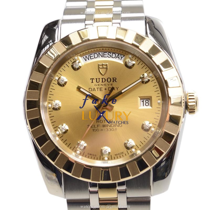Tudor 23013-62113-10DI-CH CLASSIC Automatic - 18kt Gold & Steel Case - Replica Watch - Luxury Replica Watch