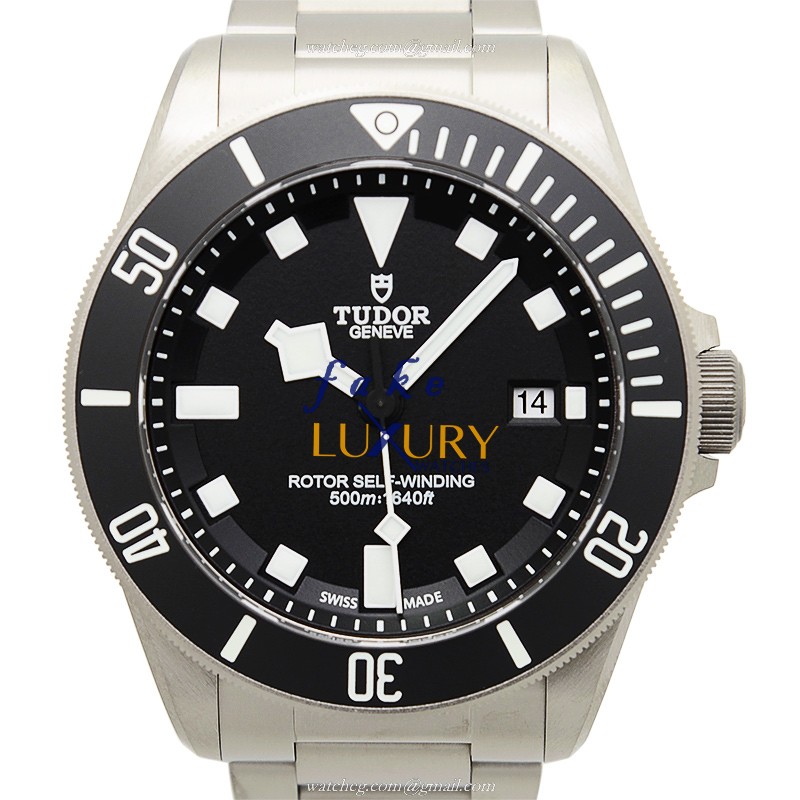 Tudor 25500TN PELAGOS Automatic Titanium Replica Watch, Black Dial, Silver Strap, 42mm, Sapphire - Luxury Replica Watch