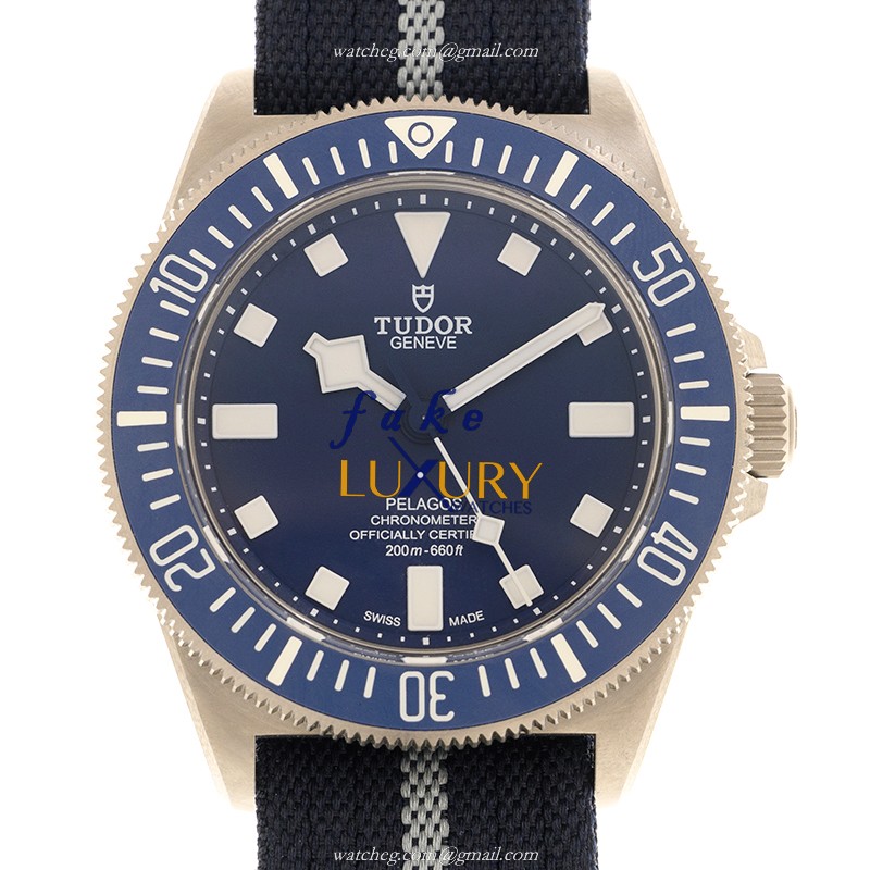 Tudor 25707B PELAGOS Automatic - Titanium Case - Blue Dial - Canvas Strap - Replica Watch - 25707B - Luxury Replica Watch