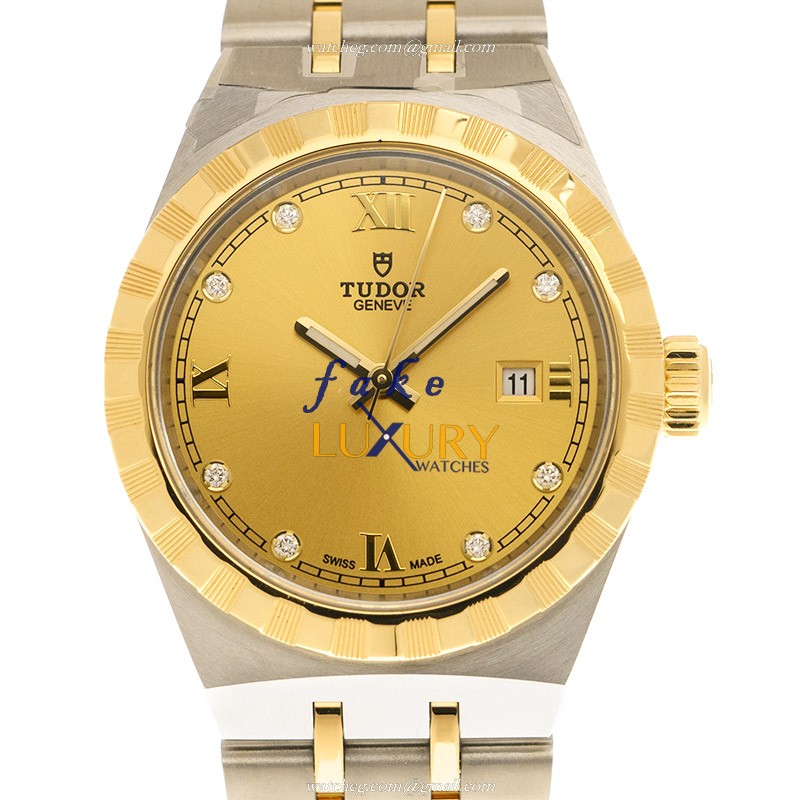 Replica Tudor Royal 28303-91033-8DI-CH Watch, 18kt Gold & Steel Case, Automatic Movement, Swiss - Luxury Replica Watch