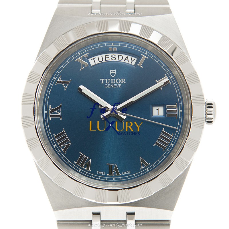 Tudor 28600-91060-BLUE Royal Automatic Replica Watch, Blue Dial, Steel Bracelet - Luxury Replica Watch
