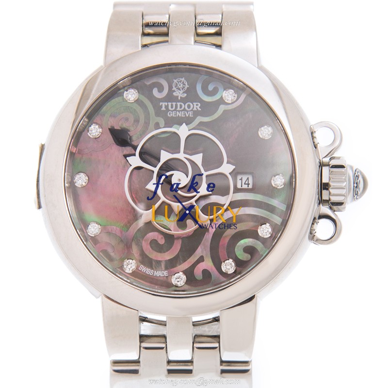 - Tudor 35400-65740-NC11DI-BK CLAIR DE ROSE Automatic Steel Replica Watch - Gray Dial - Silver - Luxury Replica Watch