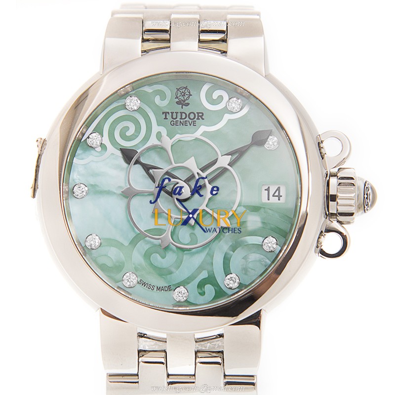 -35700-65770-NC10DI-GN Tudor CLAIR DE ROSE Automatic Steel Replica Watch - Green Dial, Sapphire - Luxury Replica Watch