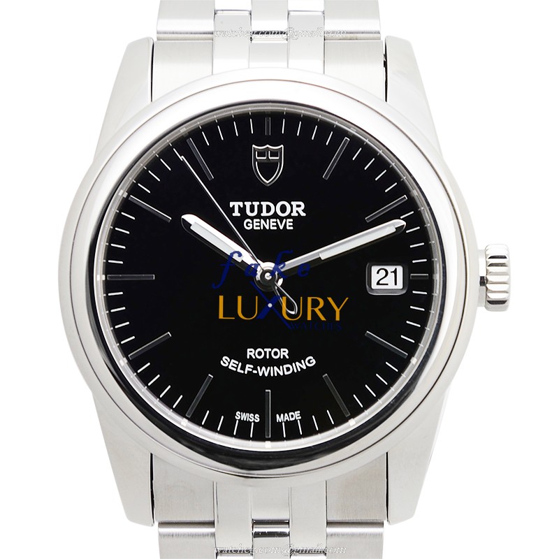 TUDOR 55000-68050-BK GLAMOUR DATE Automatic | Black | Silver Steel Replica Watch - Luxury Replica Watch