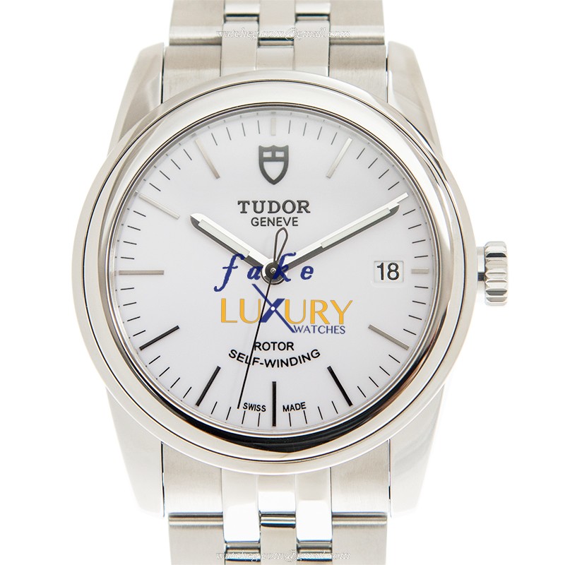 Tudor Glamour Date 55000-68050-WT - Replica Watch - Automatic - Steel Case - White Dial - Luxury Replica Watch