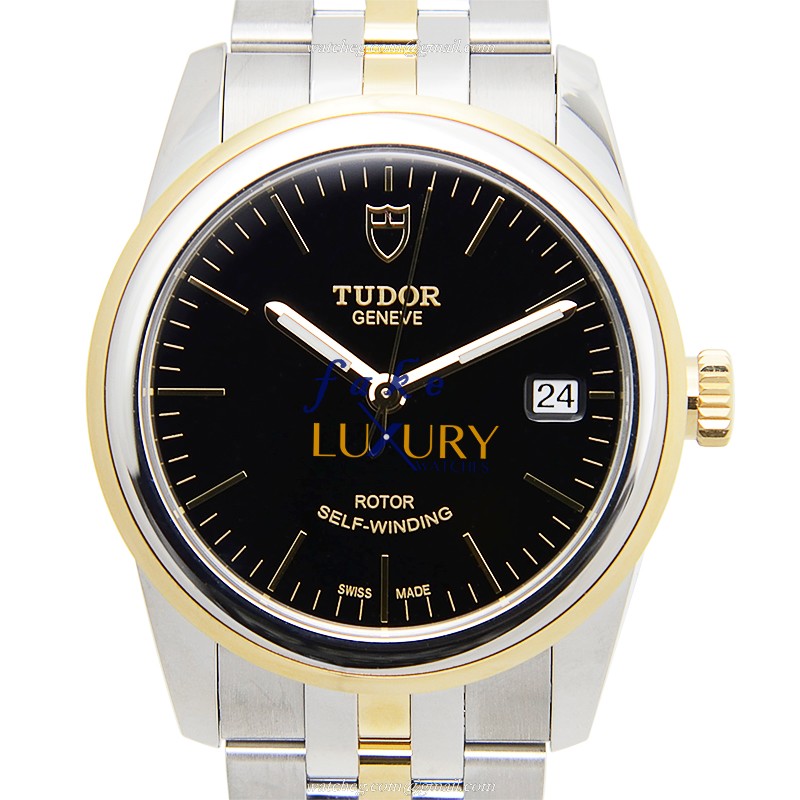 -55003-68053-BK Tudor GLAMOUR DATE Automatic 36mm 18kt Gold & Steel Replica Watch - Luxury Replica Watch