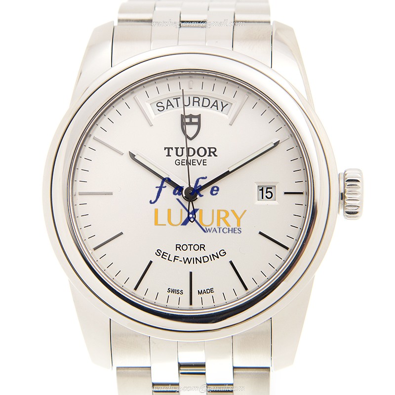 Tudor 56000-68060-WT GLAMOUR DATE Auto Stainless Steel Case Sapphire Crystal White Dial Silver - Luxury Replica Watch
