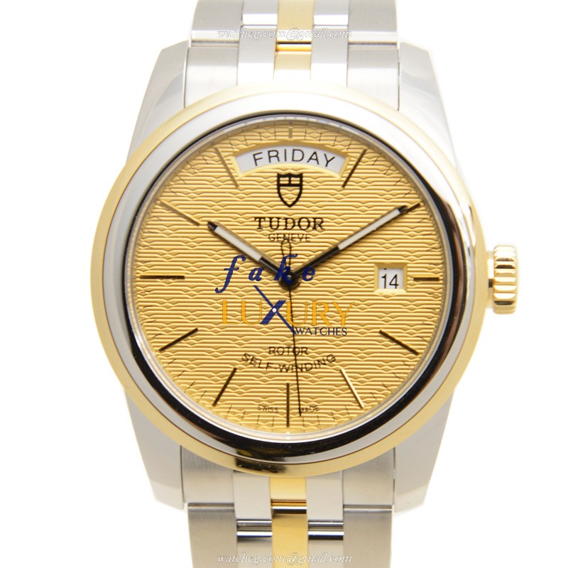 -56003-68063-CHCL Tudor GLAMOUR DATE Automatic 39mm 18kt Gold & Steel Replica Watch - Luxury Replica Watch