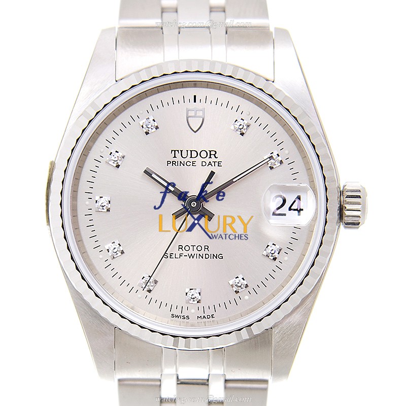 Tudor 72034-62450A-10DI-SV HERITAGE ADVISOR Automatic 18kt White Gold Replica Watch - Luxury Replica Watch