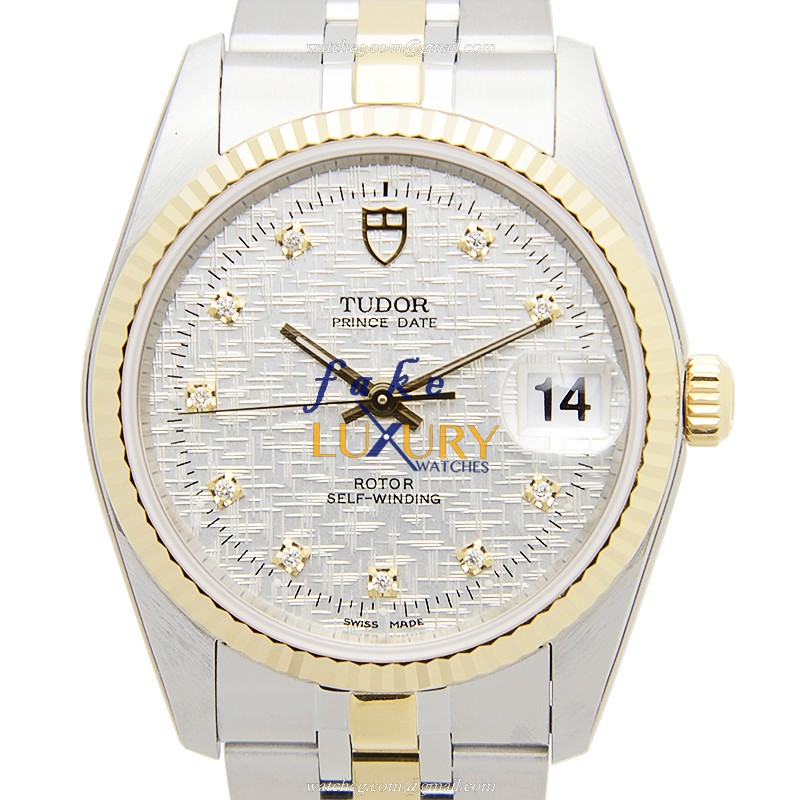 Tudor 74033-62473-10DI-SVCL Replica Watch, Auto Movement, 18kt Gold & Steel Case, Silver Dial & - Luxury Replica Watch