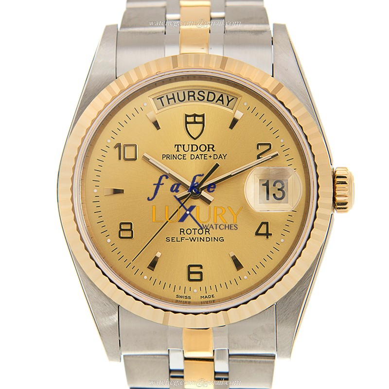 Tudor 76213-62483-246810AR-CH Automatic 18kt Gold & Steel Replica Watch, Price Date-day - Luxury Replica Watch
