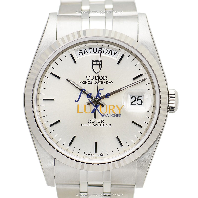 Tudor 76214-62480-SV Prince Date-Day Auto, Silver Dial, SS Case - 100M WR Watch - Luxury Replica Watch