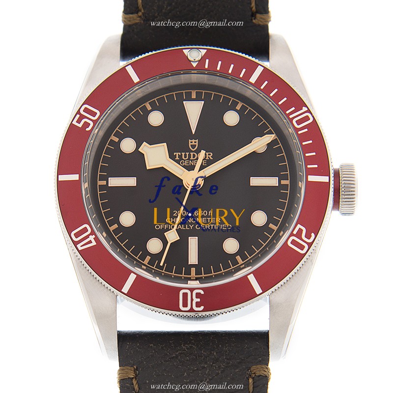 Tudor 79230R-LS Replica Watch, Automatic, Stainless Steel Case, Black Dial, Leather Strap - Luxury Replica Watch
