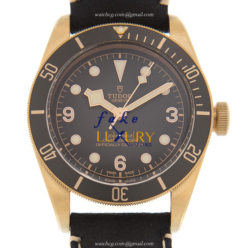 TUDOR 79250BA-LS AUTO BAY BRONZE | 43MM CASE | LEATHER STRAP | BLACK DIAL | Replica Watch - Luxury Replica Watch