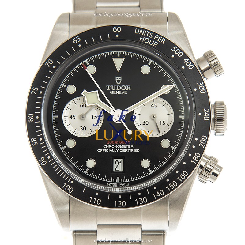 TUDOR 79360NBK BLACK BAY CHRONO AUTO Stainless Steel Case Replica Watch, 41mm, Black Dial, Silver - Luxury Replica Watch