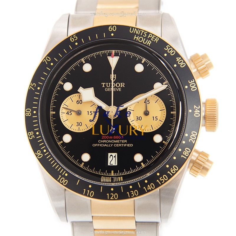 Tudor 79363N Black Bay Replica Watch, Automatic Movement, 41mm 18kt Gold Steel Case Black Dial - Luxury Replica Watch