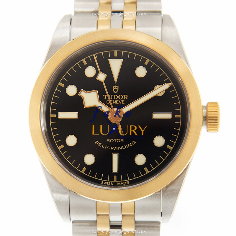 Tudor 79503BK Black Bay Auto 18K Gold Steel Replica Watch - 36mm Sapphire Crystal Case - Luxury Replica Watch