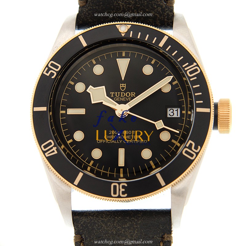 Tudor 79733N-LS Black Bay Automatic 18kt Gold & Steel Replica Watch - Swiss Movement, Black Dial - Luxury Replica Watch