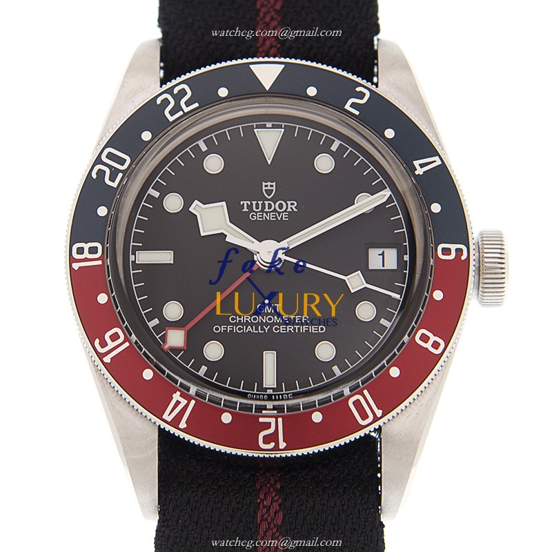 Tudor 79830RB-CS Automatic Stainless Steel Replica Watch, 41mm Black Dial Canvas Strap, 70H Power - Luxury Replica Watch