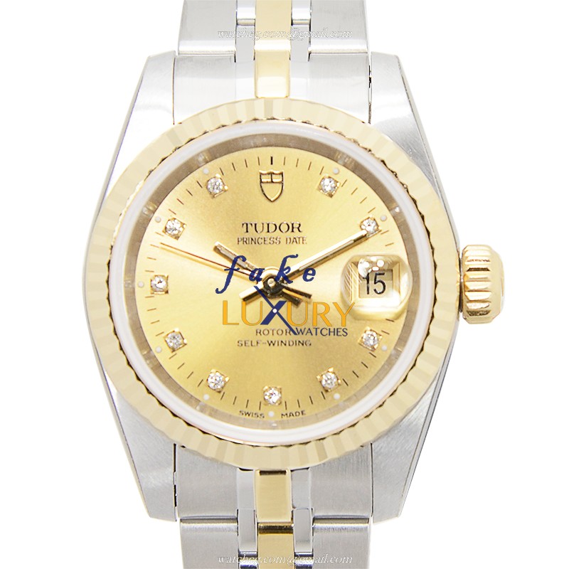 Tudor 92413-62433-10DI-CH - Replica Watch - Automatic - 18kt Gold & Steel Case - Tudor Princess - Luxury Replica Watch