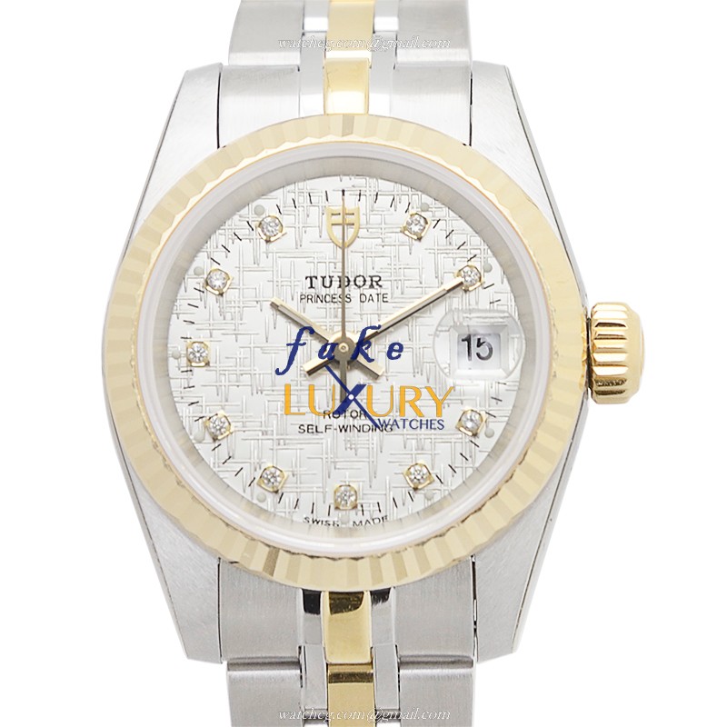 Tudor 92413-62433-10DI-SVCL Replica Watch, Automatic Movement, Silver Dial, 18kt Gold & Steel Case - Luxury Replica Watch