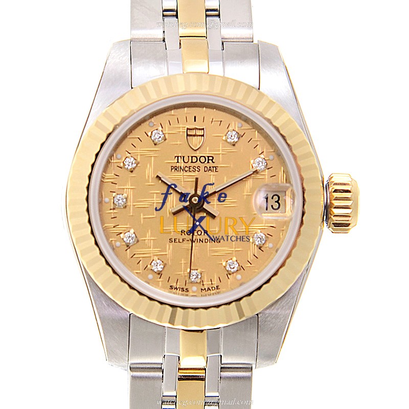 Tudor 92513-62423-10DI-CHCL PRINCESS DATE Auto Gold & Steel Watch - Tudor Replica Watch - Luxury Replica Watch