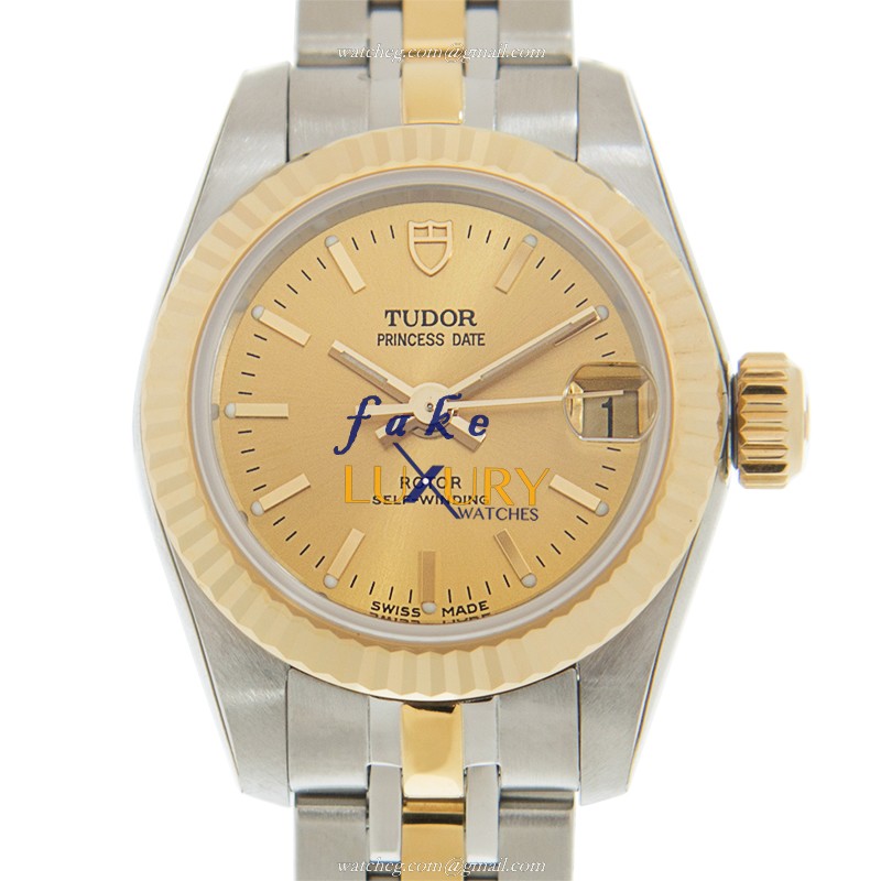 Tudor 92513-62423-CH PRINCESS DATE Automatic 18kt Gold Steel Case Sapphire Crystal Gold Dial Silver - Luxury Replica Watch