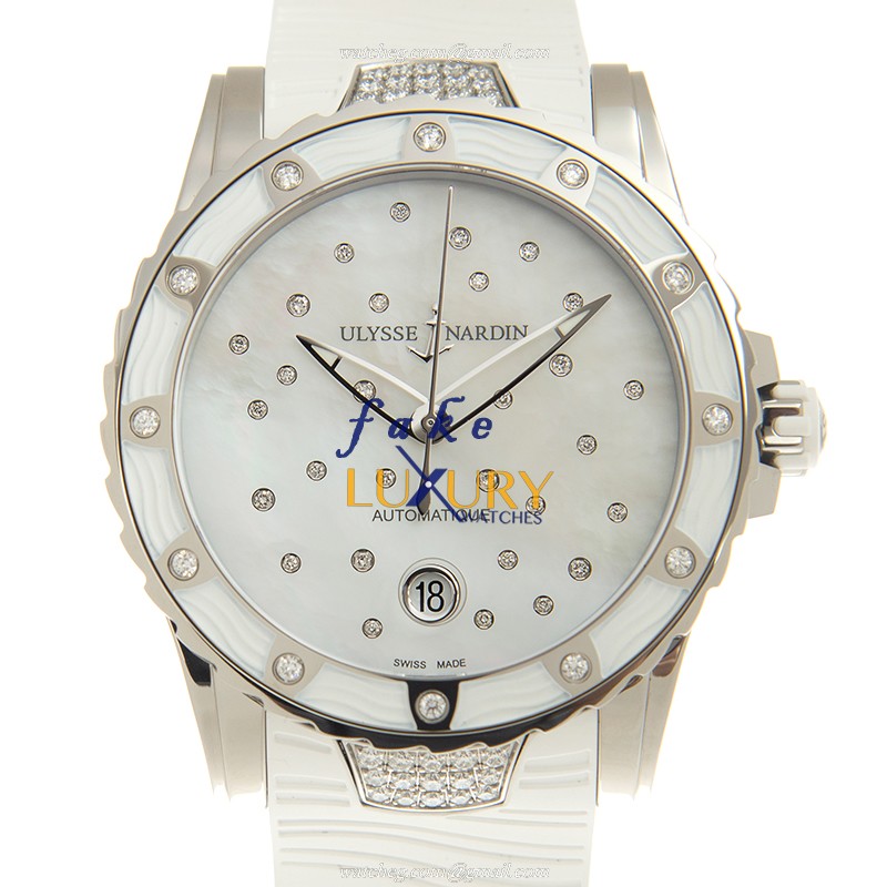 Ulysse Nardin MARINE 8153-180E-3C/20 Replica Watch, Automatic, White Dial, Rubber Strap - Luxury Replica Watch