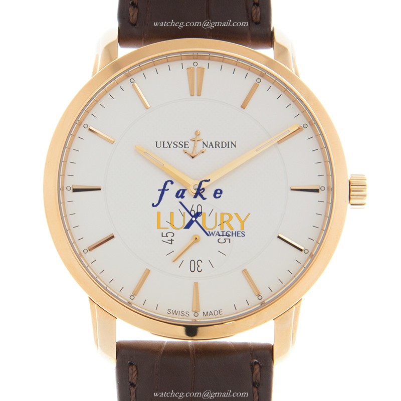 Ulysse Nardin 8206-198-2/31 CLASSIQUE Replica Watch, Manual Wind, White Dial, 18kt Rose Gold - Luxury Replica Watch