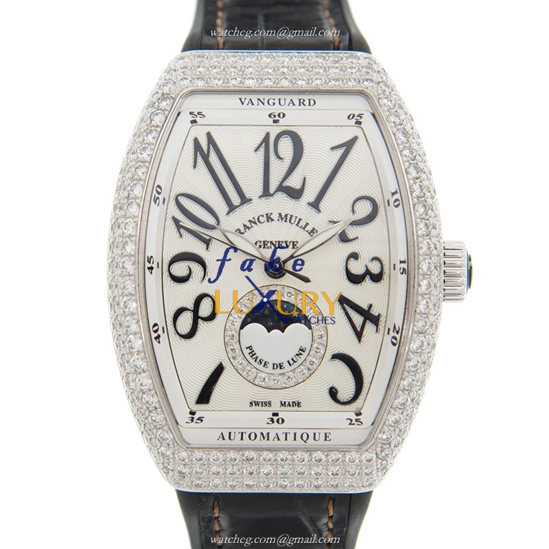 V 32 SC AT FO L D CD 1R AC.NR - Franck Muller Ladies Replica Watch - Automatic - Silver Dial