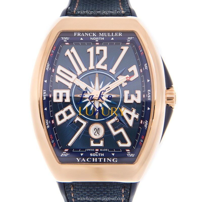 V 41 SC DT YACHTING 5N.BL - Franck Muller Vanguard Replica Watch - Automatic - Blue Dial Rose Gold