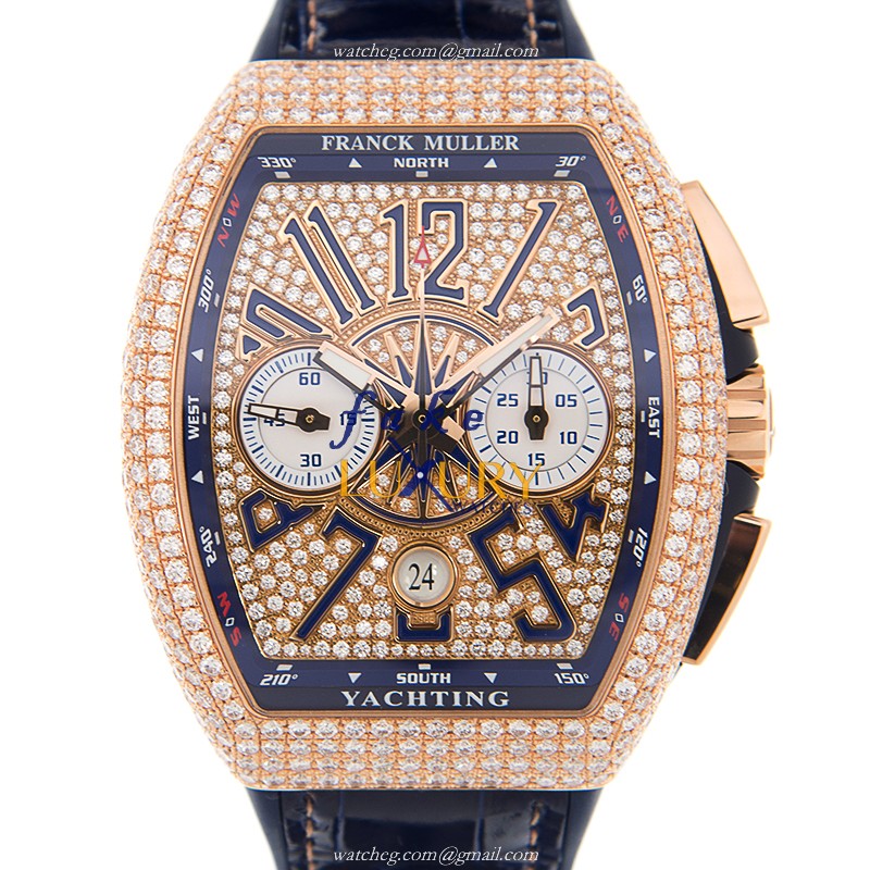 V 45 CC DT D CD YACHTING 5N.BL - Franck Muller Vanguard Replica Watch - Automatic - 18kt Rose Gold