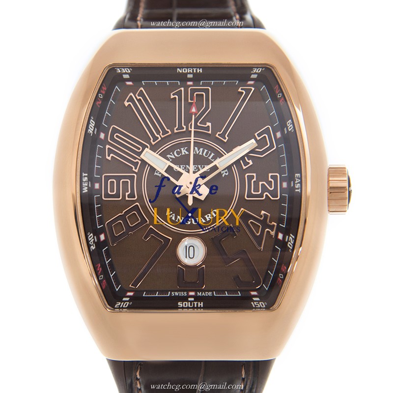 V 45 SC DT 5N.BN - Franck Muller Vanguard Replica Watch - Automatic - 44mm 18kt Rose Gold Brown Dial