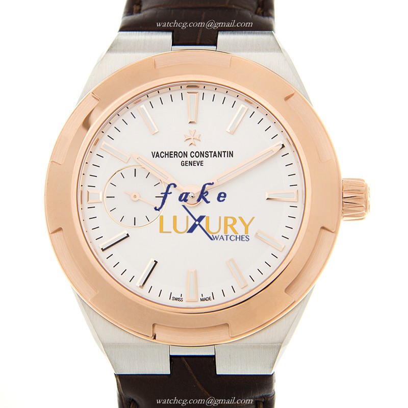 Vacheron Constantin 2300V/000M-B400 Overseas Replica Watch, Automatic, White Dial, Steel Case - Luxury Replica Watch